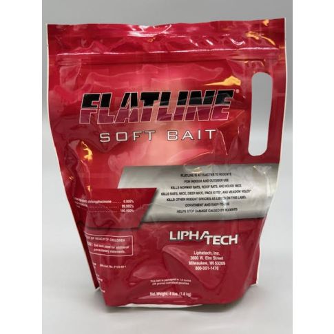 Flatline Soft Bait By Liphatech – Mouse Bait, 64-Pack, Medium Size, EPA Reg'd
